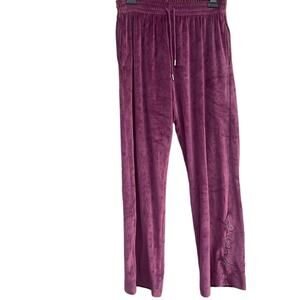 PINK Victoria Secret purple velour lounge pants size small
